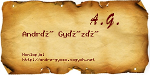 André Győző névjegykártya
