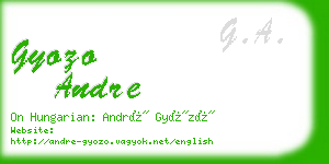 gyozo andre business card